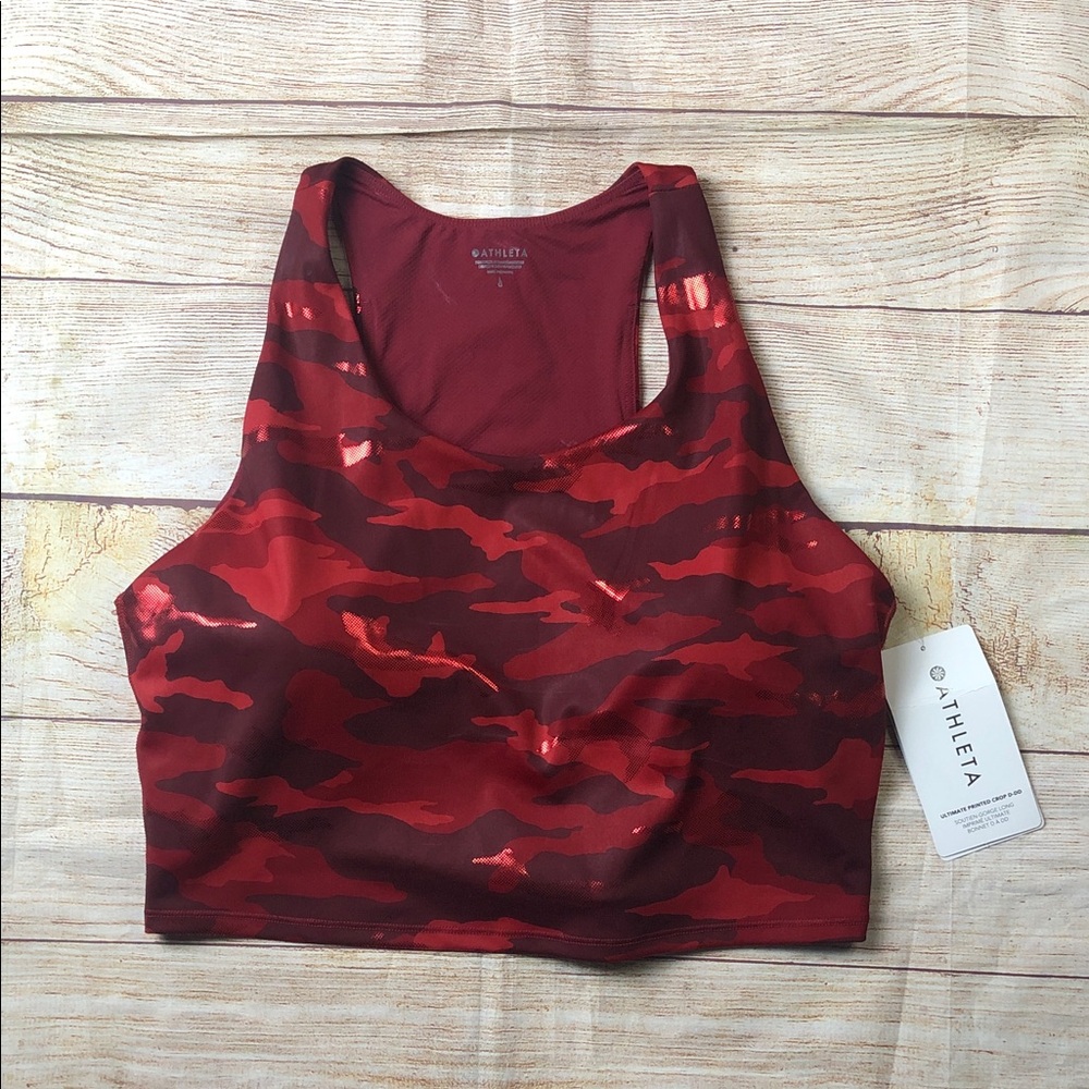 Athleta Red Camouflage‎ Ultimate Printed Top